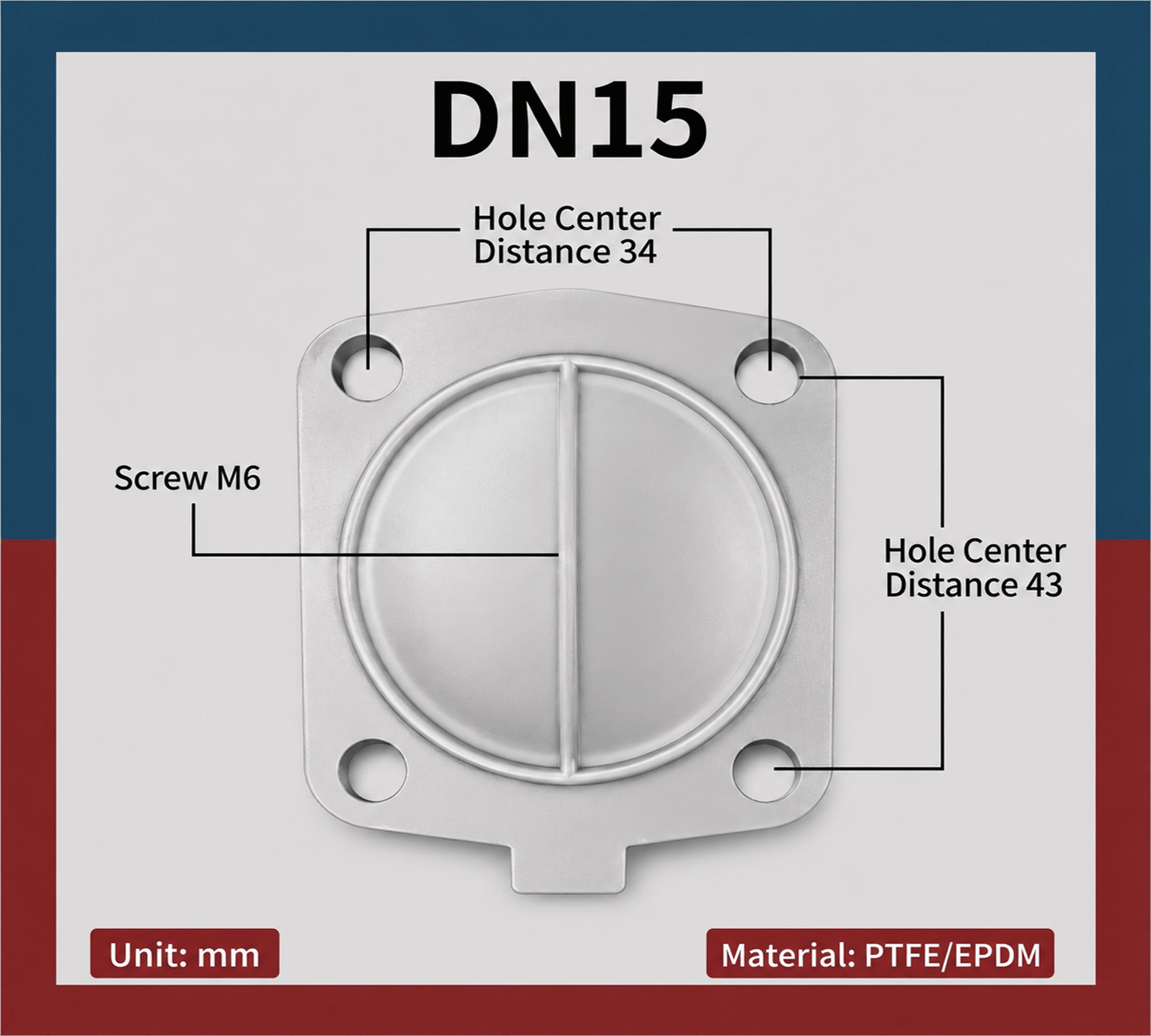 Gemu Diaphragm DN15 Replacement EPDM Diaphragm Code 17 for Gemu 600 Series Sanitary Valves